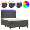 VidaXL Sommier à Lattes de Lit avec Matelas et LED, Lit Rembourré, Lit Double, Lit Adulte de Chambre à Coucher Intérieur, 3136360