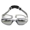 Swimming Goggles Adults Swim Glasses with Earplug Men Women Anti-fog Waterproof Swim Eyewear Pool Diving Training Race Glasses