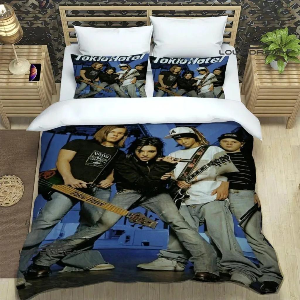 Comforter Rock Band Hd Comforter Tokio Hotel Band Printed Bedding Set For Adult Kids Single Twin Full Queen King