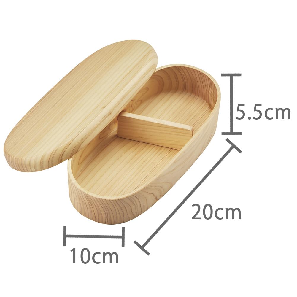 Alphax Bento Box, Magewappa, 470ml, Wooden, Hinoki, Slim, Oval, AP-913283