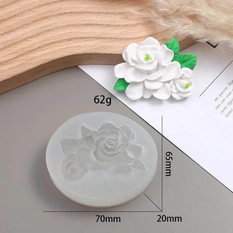 Gardenia and Egg Flower Silicone Mold DIY Chocolate Cake Decoration Flower Pastry Baking Mold Soap Gypsum Crafts Cement Mould
