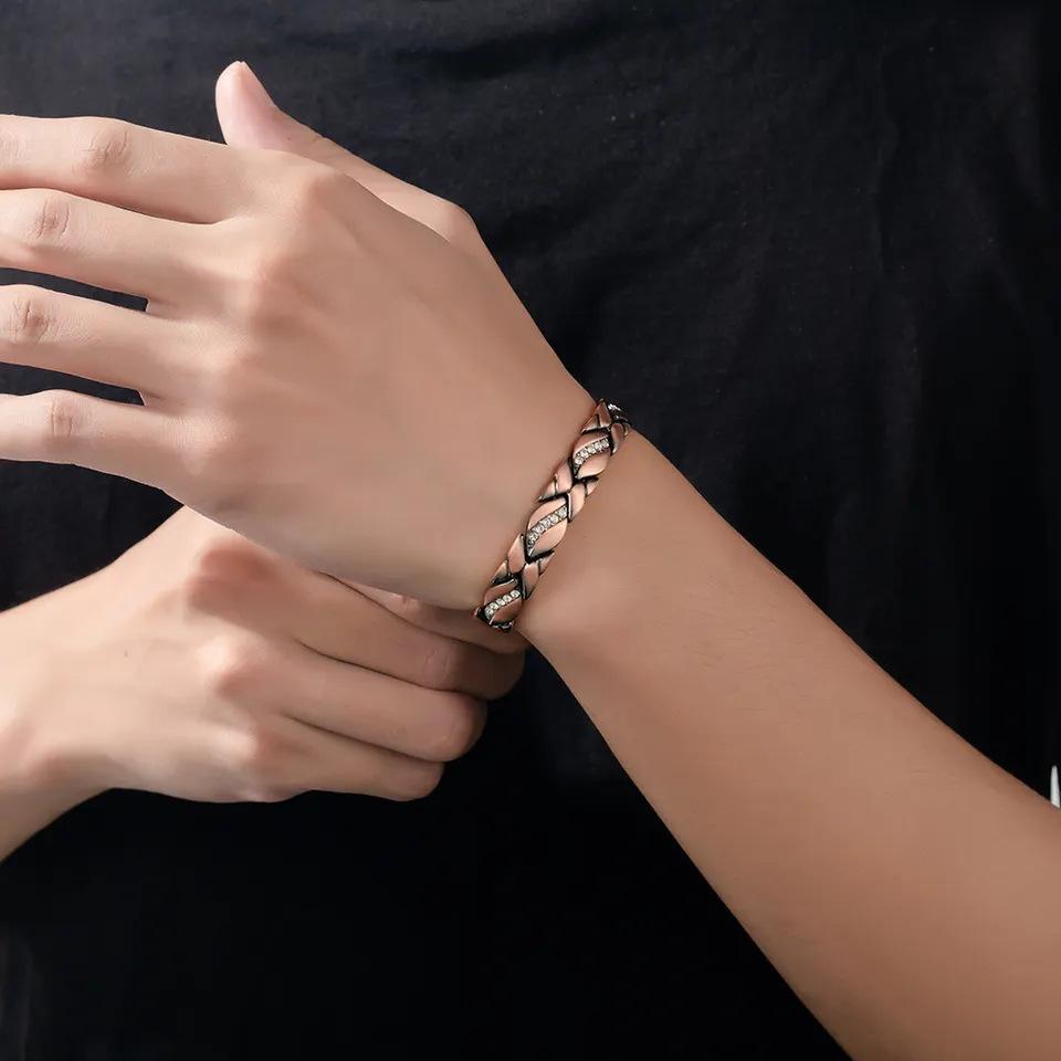 Hot-selling Zircon Bow Magnetic Therapy Bracelet Detachable Magnetic Health Bracelet Men