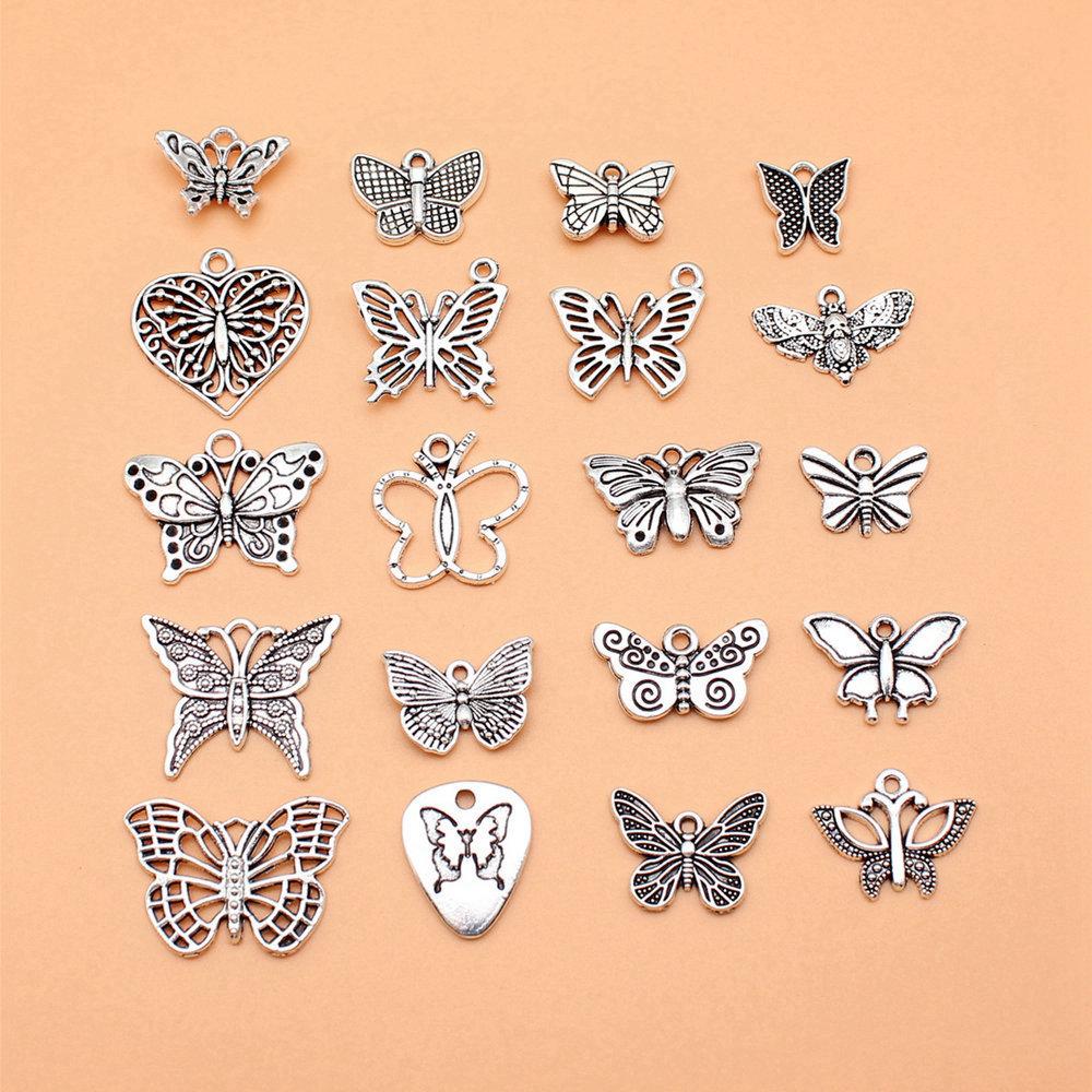 1 Set Mix Libel Bedels Vogel Hangers Voor Sieraden Maken Met Insectenthema