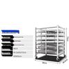 Stainless Steel Baking Pan Shelf Cart with Racks for Cakes, Bread, and Refrigerator Trays