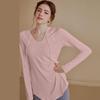 Top de entrenamiento con capucha de manga larga ajustado para mujer Otoño Primavera Cintura Alta Holgado Camisa de Fitness para Correr Yoga Gimnasio