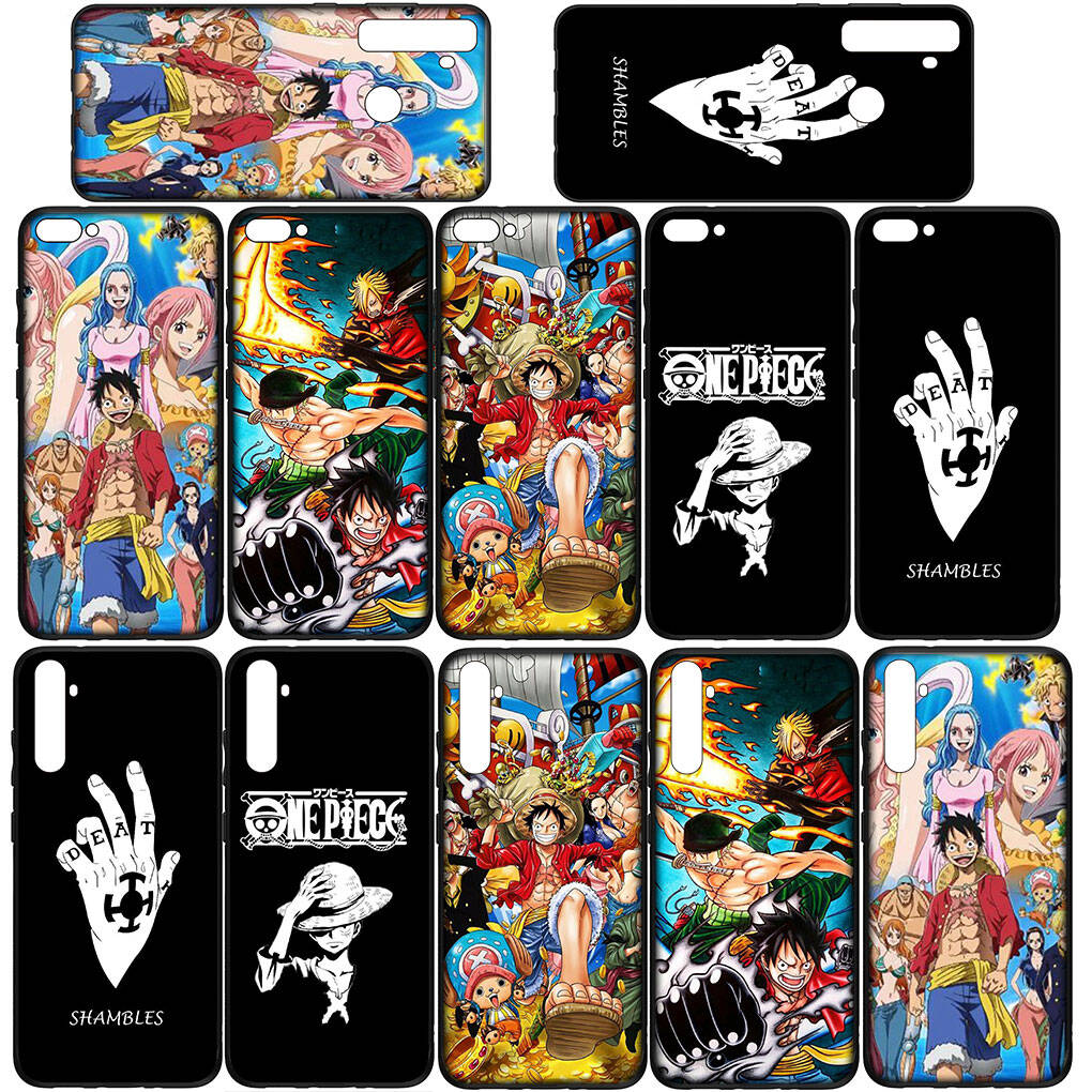 Phone Case for iPhone 17 15 16 Plus XR Redmi Note 14 12 11 13 Pro Max Huawei P30 P20 Lite OPPO A60 A40 A80 A18 A16 A54 Cartoon Luffy One Piece Cover