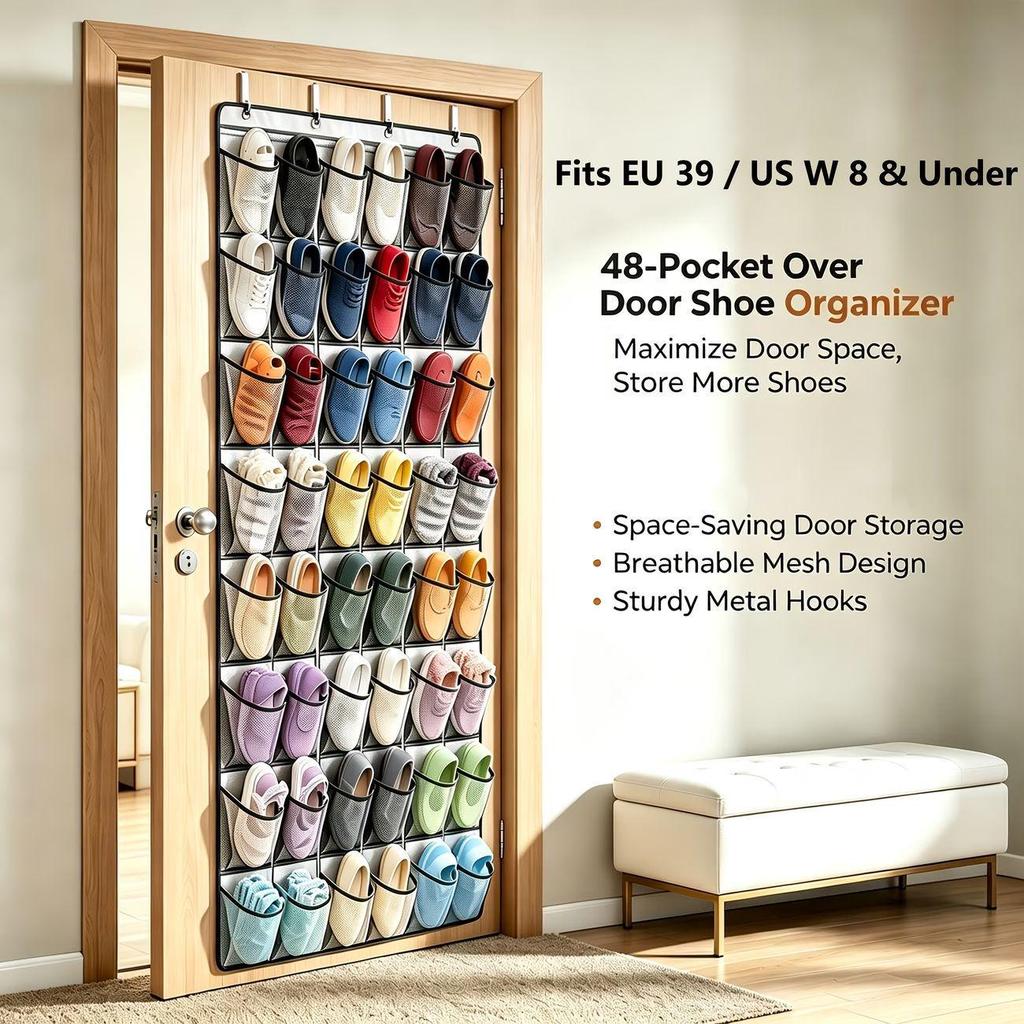 Temu Wall-Mounted Multifunctional Hanging Shoe and Sundries Storage Bag
