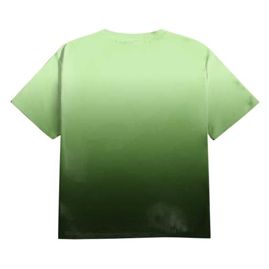 Men Gradient Color T-Shirt Short Sleeve Round Neck Summer Top Plus Size Urban Style Loose Tee Shirt for Daily Wear Party Office Beach