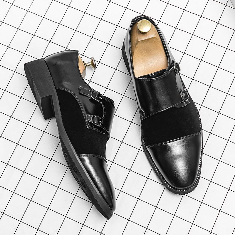 Fashion New Mens Casual Leather Oxfords Dress Suit Wedding Monks Comfortable Gentleman Stylish Business Formal Shoes Loafers Flats 38~48