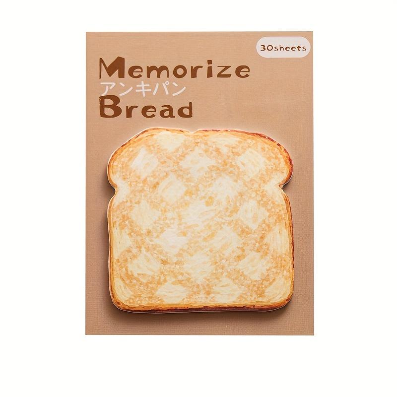 4er-Pack Toast-förmige Haftnotizen, Abreißbare Büro-Notizblöcke, Registerkarten für Schüler, Studium, Büro-Notizen und für unterwegs