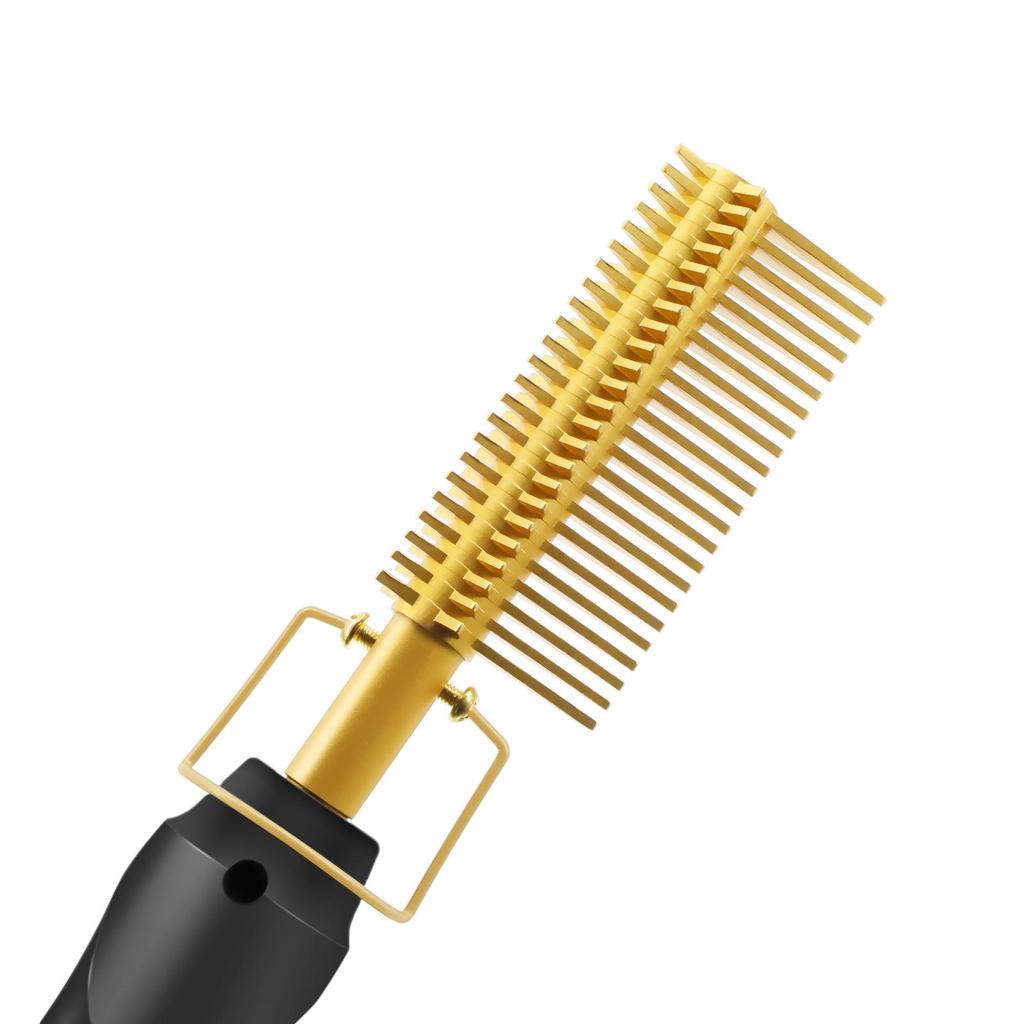 Wet and Dry Electric Heating Copper Comb - Straightening, Perming, Curling Iron Hairdressing Tool