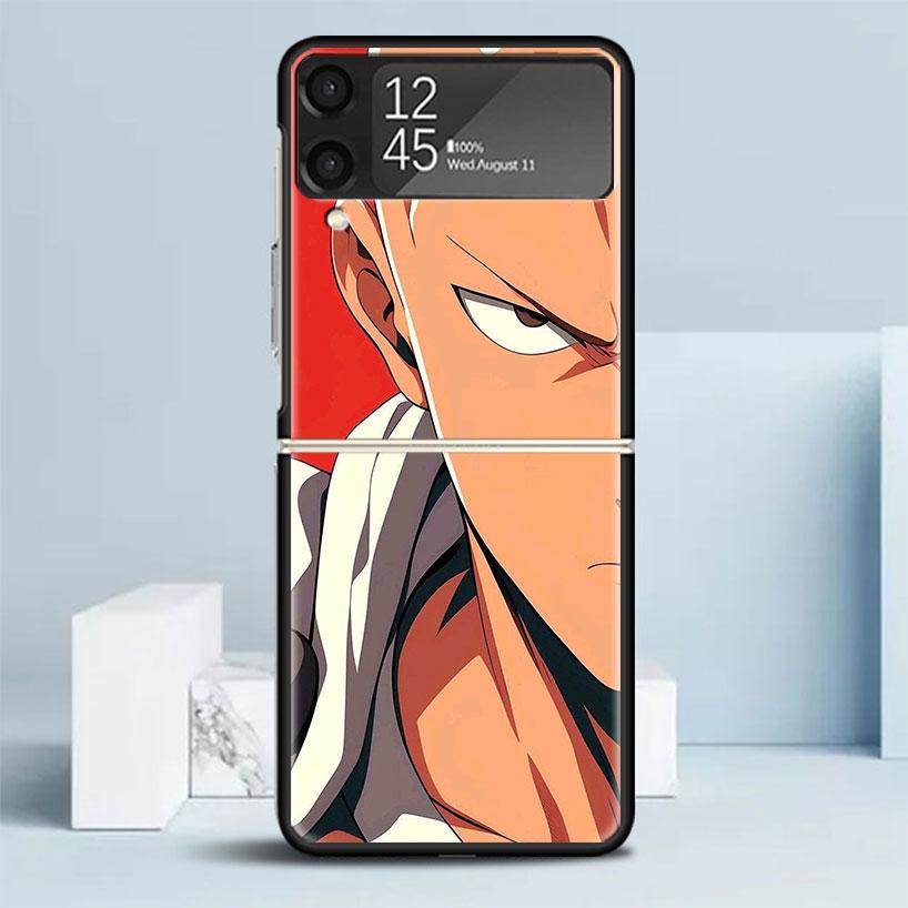 

One P-Punch-Man Saitama King Phone Case For Samsung Galaxy Z Flip7 Flip6 5G Flip5 Flip4 Flip3 ZFlip 7 6 3 4 5 Shockproof Back Co Samsung Z Flip 3
