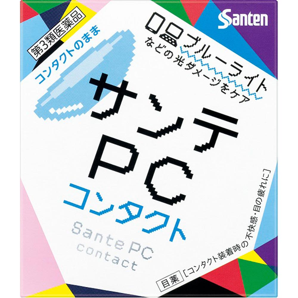 Santen Pharmaceutical Sante PC Contact 12ml For Contact Lenses Eye Drops Indications: Eye Inflammation Caused by Ultraviolet Rays or Other Light (e.g.