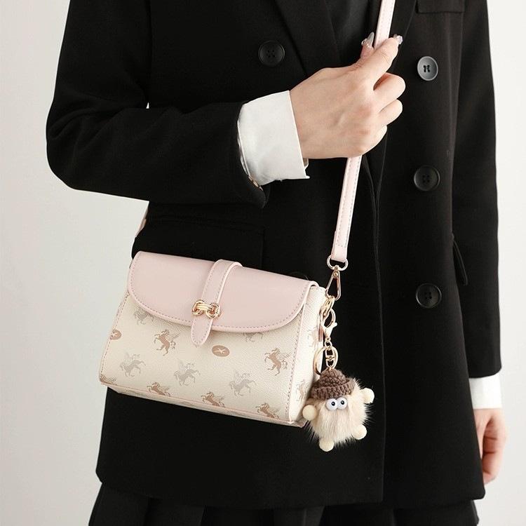Premium Pegasus Printed Small Square Bag Women S Versatile Temperament Saddle Bag Fashion Shoulder Crossbody Bag