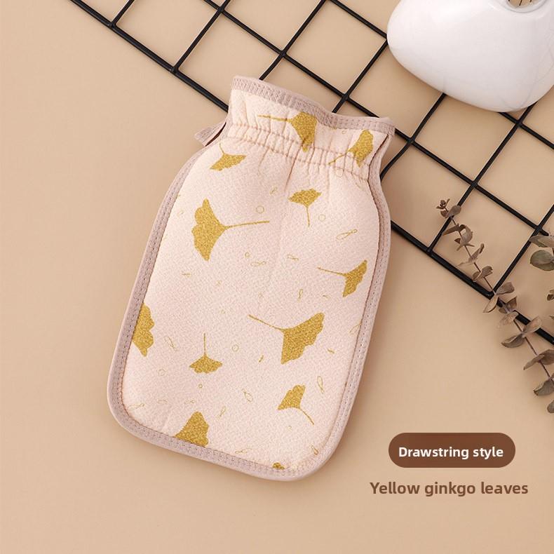 Bath towel adult female bath towel gloves men ginkgo leaf printed bath rubbing towel жёлтый