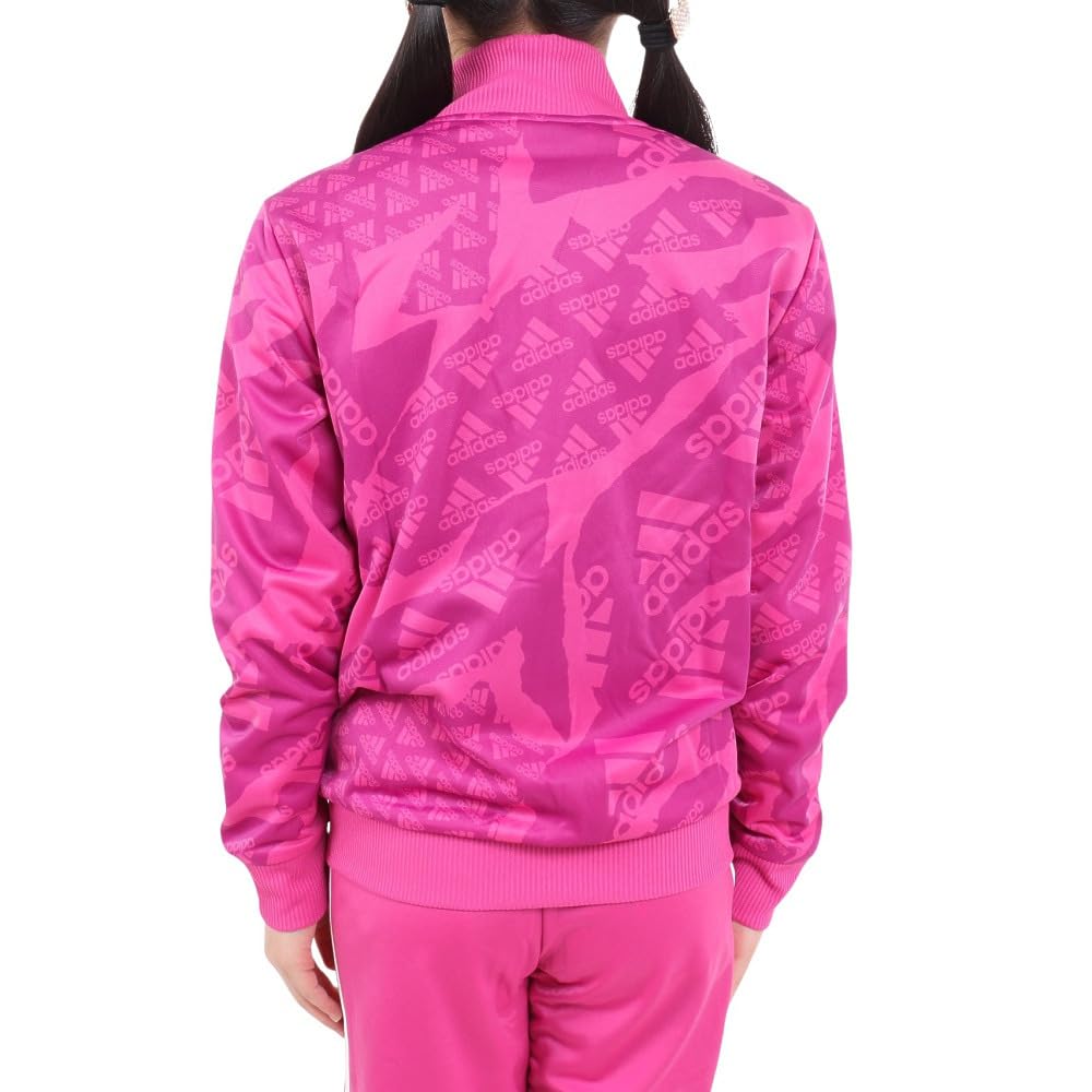 Adidas Essentials Print Tracksuit Set for Fuchsia J160 All-Over Kids, KOS14, Semi-Sid (IS2558),