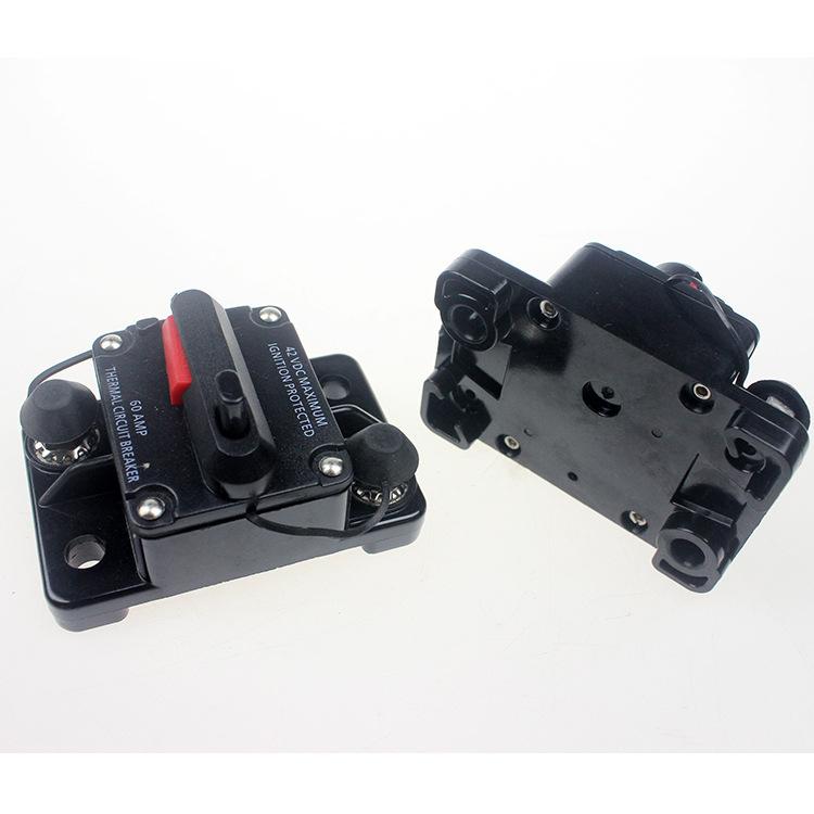 12-48VDC Circuit Breaker 50A 60A 80A 100A 150A 200A 250A 300A Car Truck Audio Resettable Fuse Circuit Breaker with Power Protect Circuit Breaker 6
