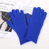 Korean Style Solid Color Knitted Gloves for Women In Autumn and Winter with Touch Screen Wool Split Fingers and Fingerless Students Fashionable