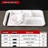 White Commercial Melamine 4-Compartment Lunch Tray