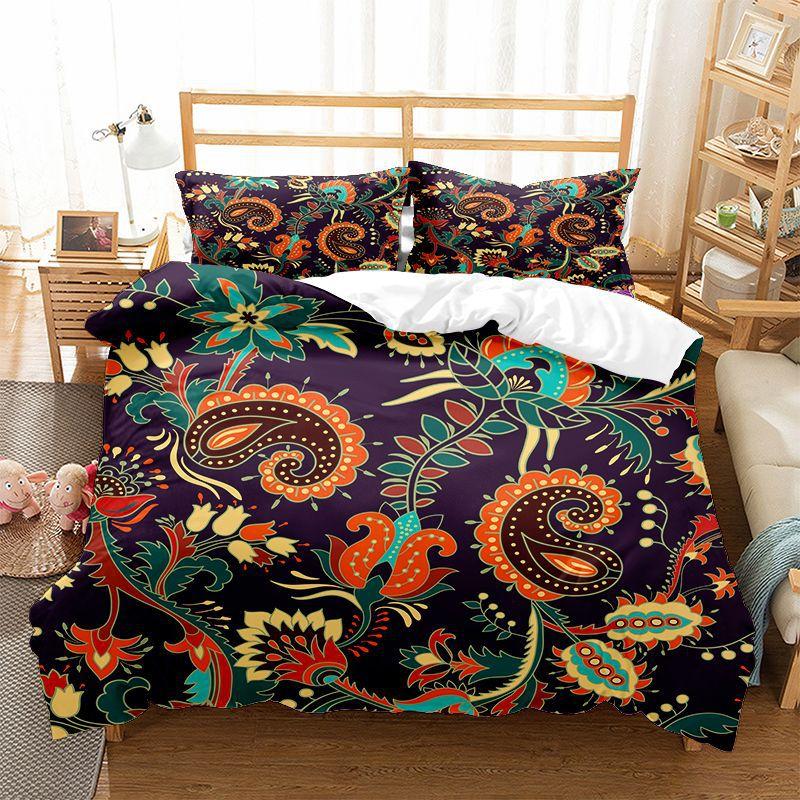 

3Df Классический комплект постельного белья с цветами для дома Экзотический цветок Пододеяльник для женской комнаты Комплект постельного белья AU180 * 210 Полноразмерная односпальная/двуспальная кровать Украшение дома DE 240x220cm