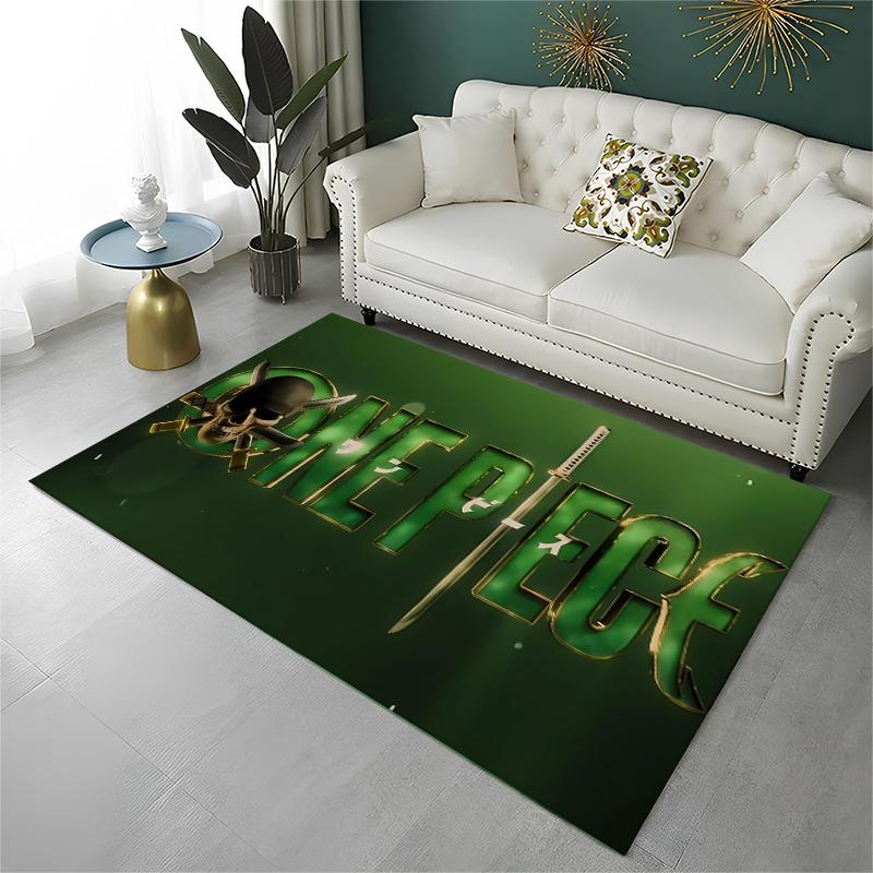 Anime Zoro One P-Piece Cartoon Carpet Rug for Playroom Bedroom Living Room Sofa Home Decor,kid Area Rug Non-slip Floor Mat