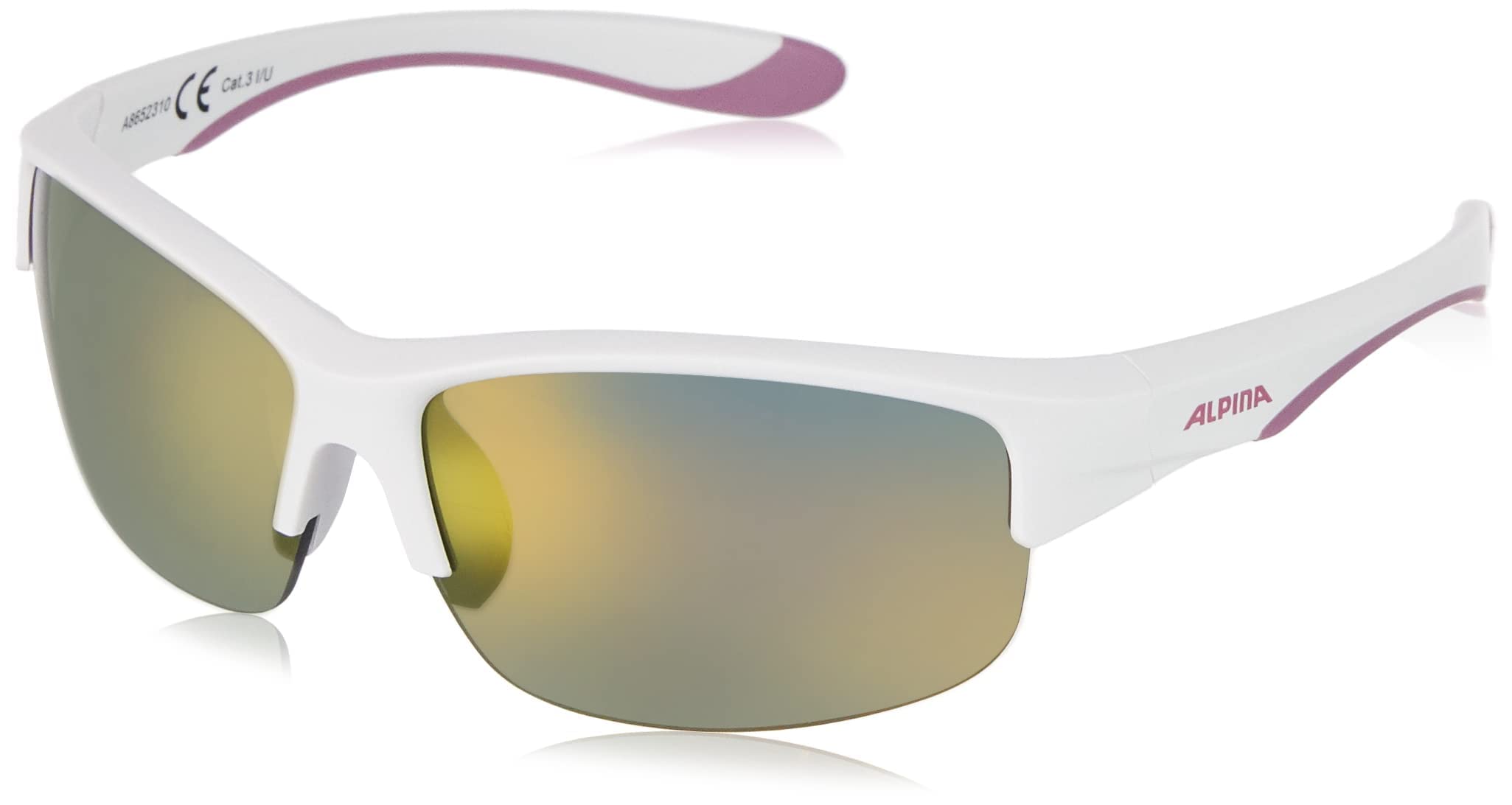 

ALPINA FLEXXY YOUTH HR Sports Sunglasses with UV Protection and a Flexible White Kids Soft, Frame, Matte/Purple