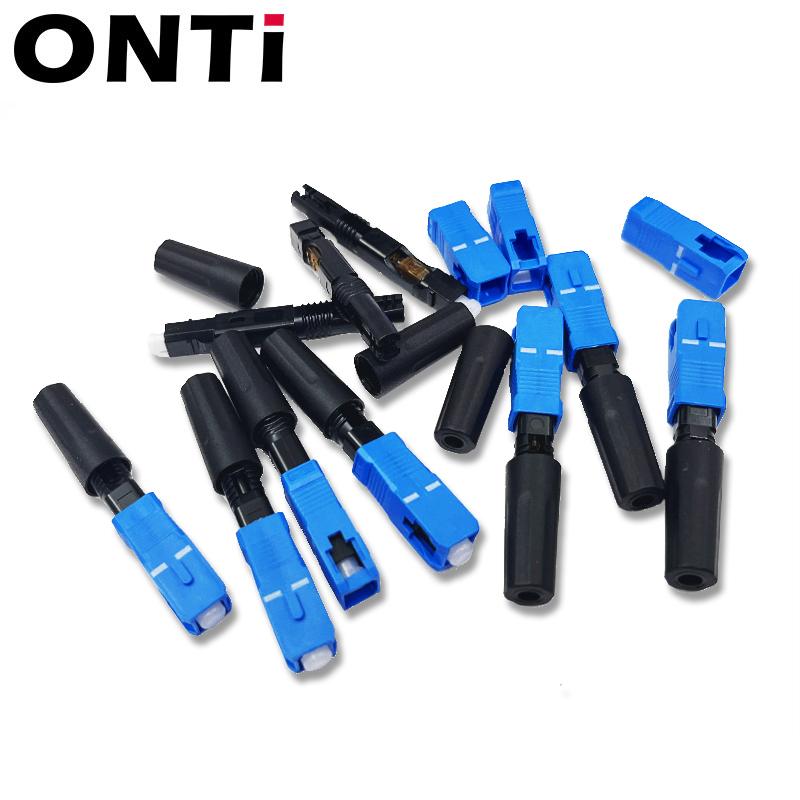 ONTi SC Optic Fiber Fast Connector UPC/APC Embedded Fiber Optic Connector Quick Connector Cold FTTH SC Single Mode Adapter