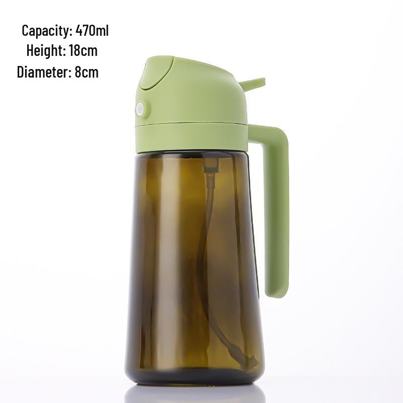 Dual-Use Glass Oil Sprayer Bottle, Handheld 470ML