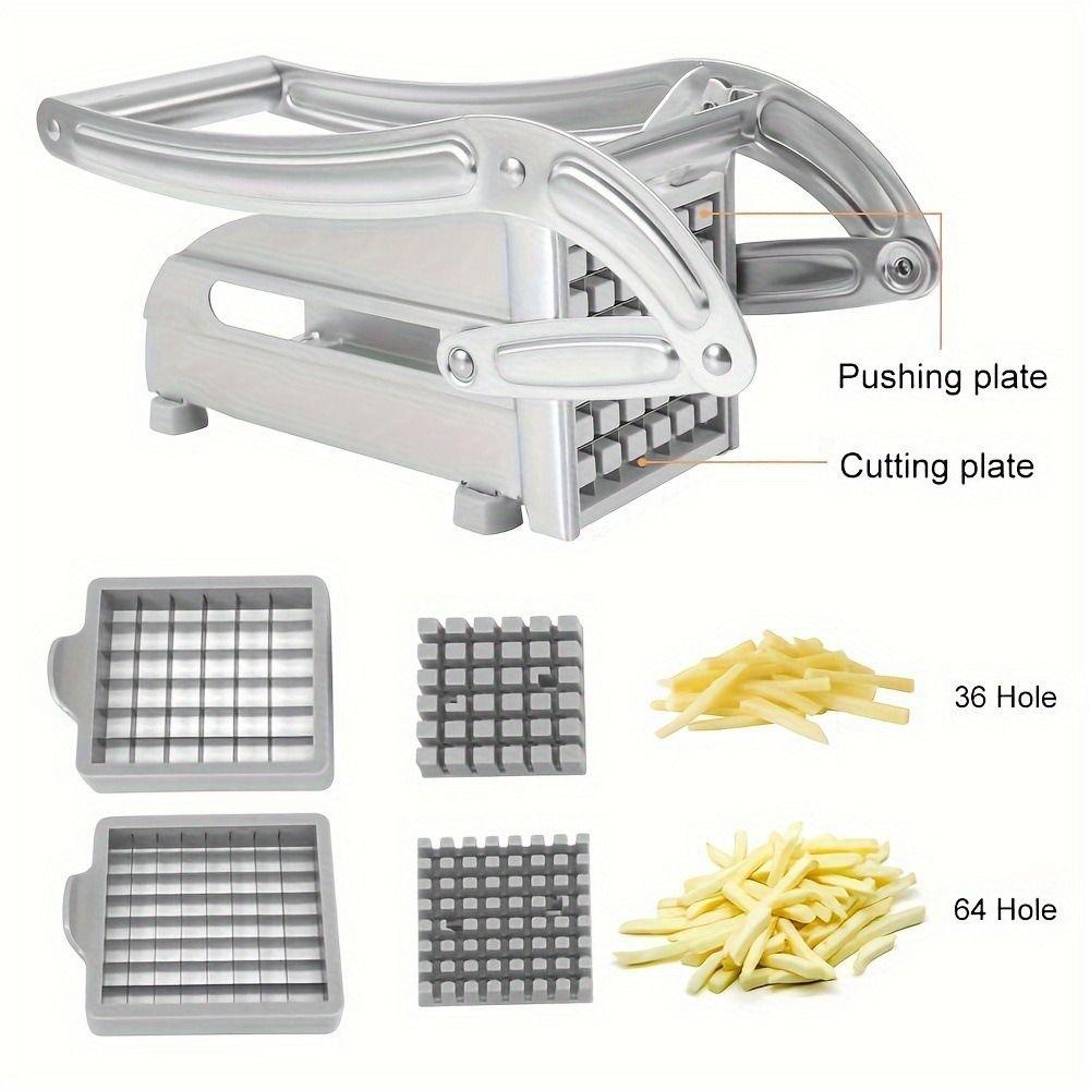 Silver Potato Slicer Stainless Steel French Fries Cutter Machine Manual Potato Cutter  Cucumber