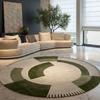 Light Luxury Bedroom Decor Round Carpet Retro Style Carpets for Living Room Fluffy Soft Bedside Floor Mat Thick Plush Lounge Rug