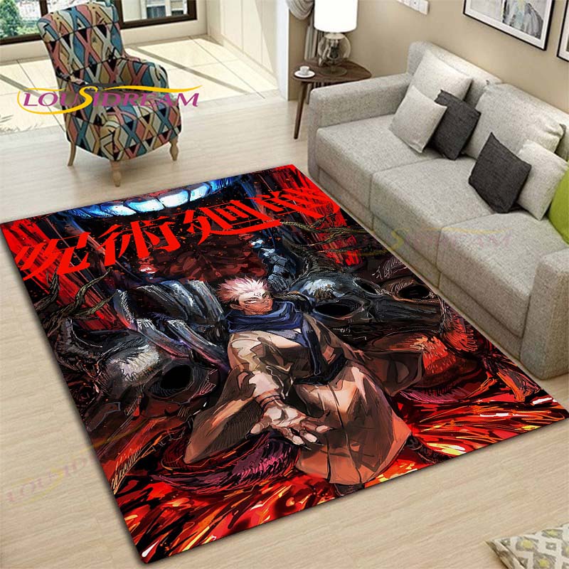 Cartoon Jujutsu Kaisen Floor Mat Door Mat Bathroom Non-slip Carpet Anime Carpet Printing Floor Mat Carpet