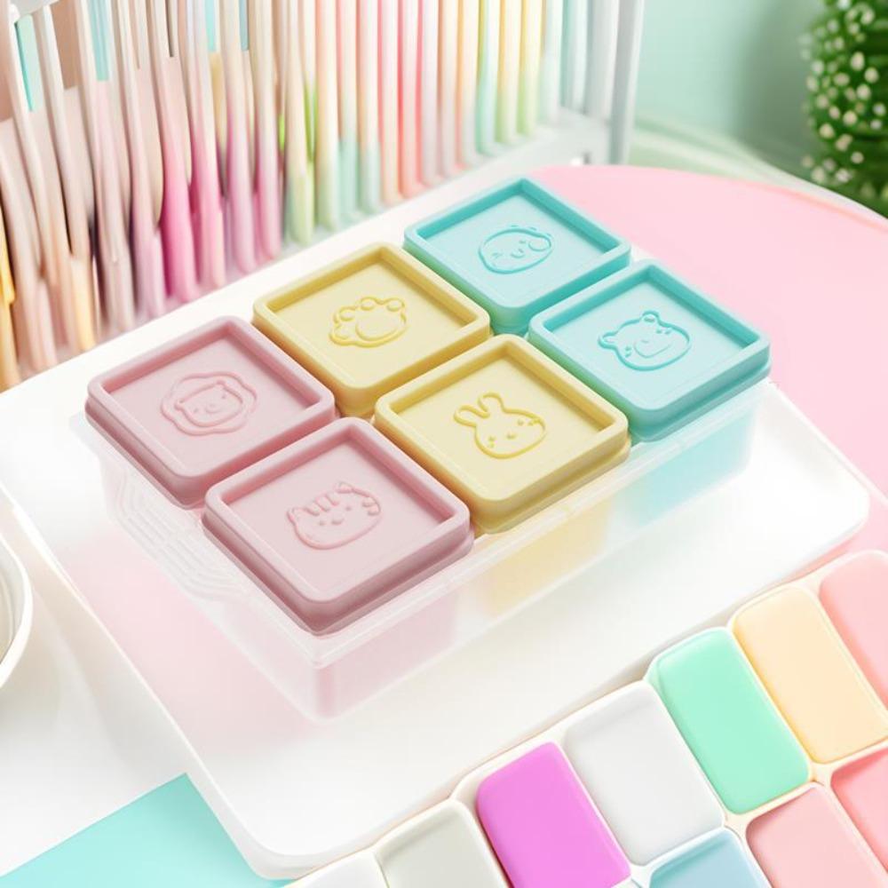 Silikon Babykost Gefrierform 6 Fächer Püreebehälter Langlebige Eiswürfelform Obst