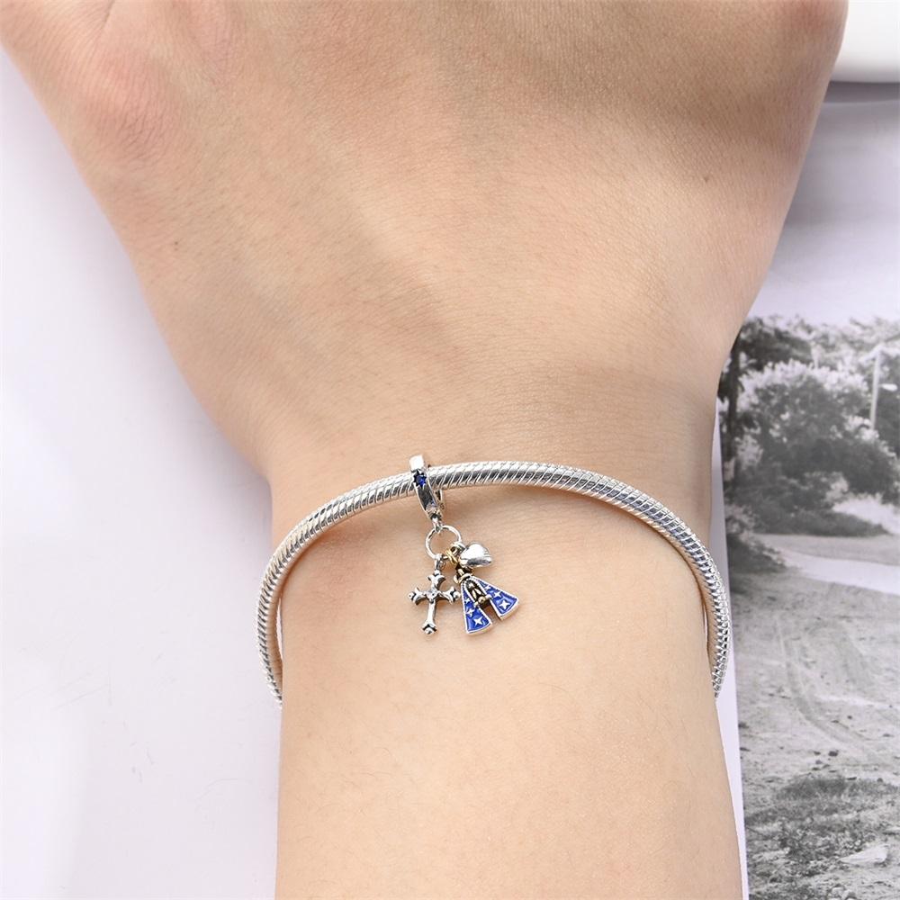 Original Copper Charms Luxury Religious Pendant Virgin Mary Beads Fit Bracelet Diy Women Making Delicate Gift