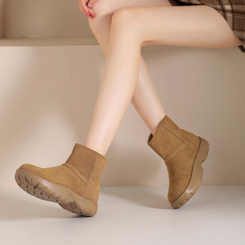 Augustine outdoor snow boots women's winter 2025 new platform-soled sports short boots piled and thickened plush cotton shoes