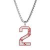 INS trendy stainless steel European and American fashion outdoor digital baseball necklace men's accessories titanium steel pendant