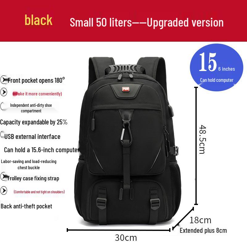 

Extra Large Capacity USB Travel Backpack - Breathable, Multi-purpose for Men & Women