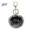 Lightweight Bag Pendant Plush Cat Ball Keychain, Fluffy Kitten Pompom Charm, Keychain with Key Holder Charm Metal Lobster Clasp, Backpacks Keys