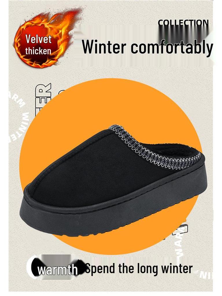 2025 Autumn/Winter Indoor Thick-Soled Furry Cotton Slippers for Men & Women