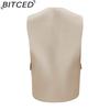 BITCED Sleeveless PU Leather Waistcoat Loose Fit Plus Size Women's Vest Cardigan Short Jacket