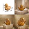Artistic Wooden Pattern Duck Sculpture Crafted From Resin For Home Decor And Ideas Gift