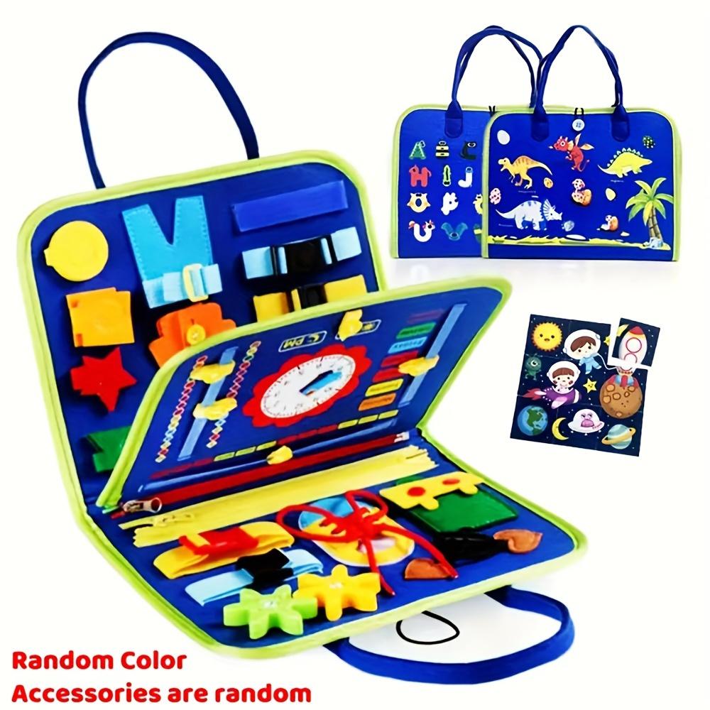 

Busy Board & Busy Book for Kids – Sensory & Learning Travel Toy for Airplane & Car, Preschool Learning Toys, Ideal Gifts