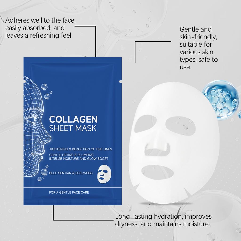 Collagen Firming Mask Firming The Skin, Brightening The Complexion, -wrinkle, Hydrating And Moisturizing Peel-off Mask,4ML