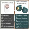 Portable Silent Mini Bladeless Clip-on Fan, 2026 New, 3-Speed Adjustable, Clips to Shirt & Waist, for Outdoor/Travel/Office – Travel Accessory Gift