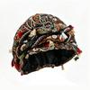 fringed headscarf hat, solid color cashew print twist tail hat, hip hop twist braided hat