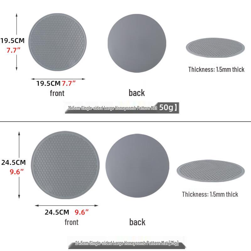 Chuyi Qi Silicone Honeycomb Heat Resistant Mat (Pack of 10)