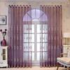 European Beaded Embroidered Sheer Curtains, Grommet Top with Thermal Insulation, for Living Room and Bedroom Decor, Elegant Floral Pattern