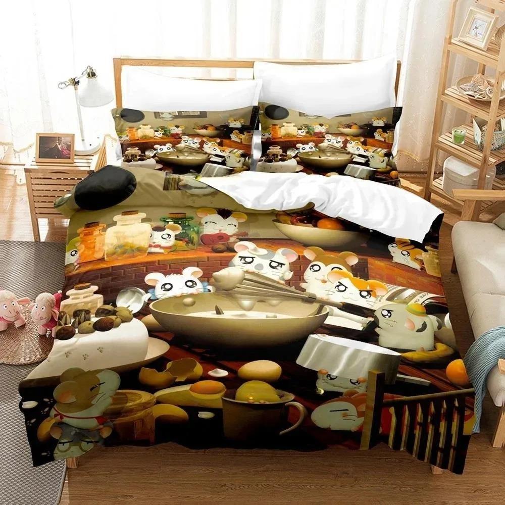 New My Life As Inukai-san’s Dog Bedding Set 3D Kawaii Anime Duvet Cover for Adult Kid Bedroom Cartoon Three-piece Set