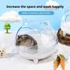 Hamster Toilet Chinchilla Bath House Golden Bear Bathroom Fully Transparent Field Of View Anti-spill for Gerbil Other Small E3S7