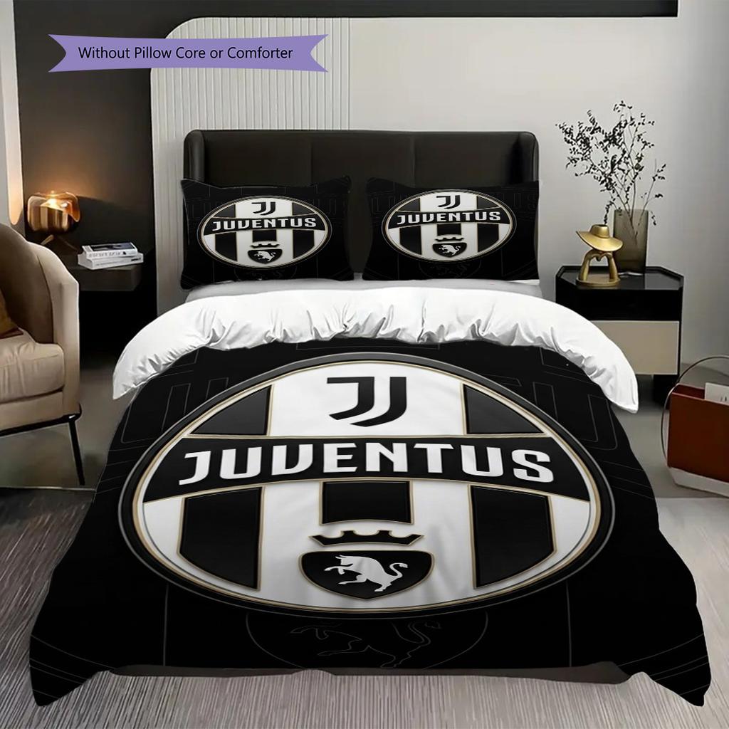 Eredità Juventus: Biancheria da letto Legacy a Strisce Audaci (1 * copripiumino + 2 * federa, senza nucleo) Regalo di compleanno di Natale Copripiumino e federa