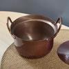Handcrafted Copper Pot,Hot Pot Cooking Utensil for Boiling,Simmering and Pasta Stewing,With lid 16.5 cm Handheld Portable Pots